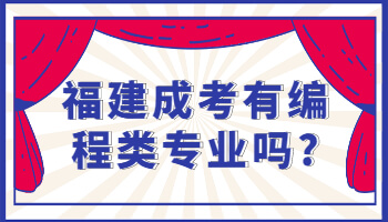福建成考有編程類專業嗎